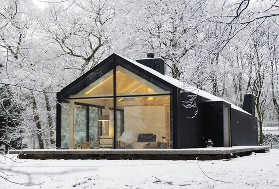 Snowy cabin