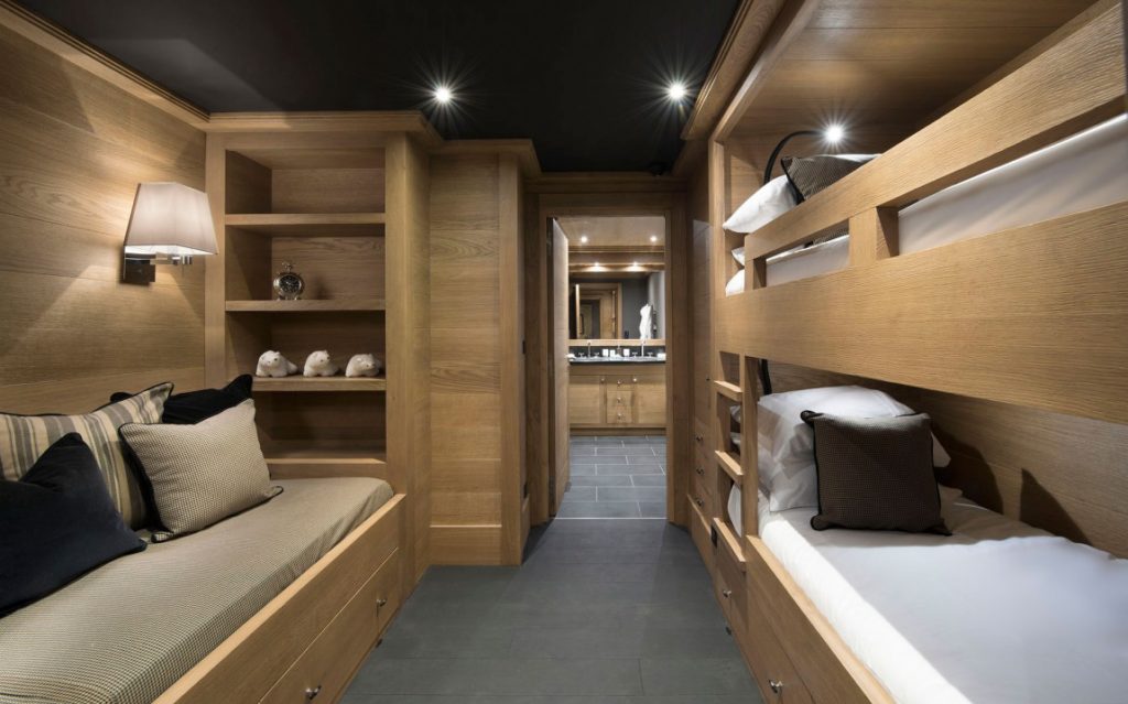 cozy built in bunk beds