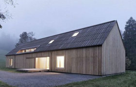 modern barn-style country cabin