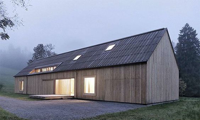 modern barn-style country cabin