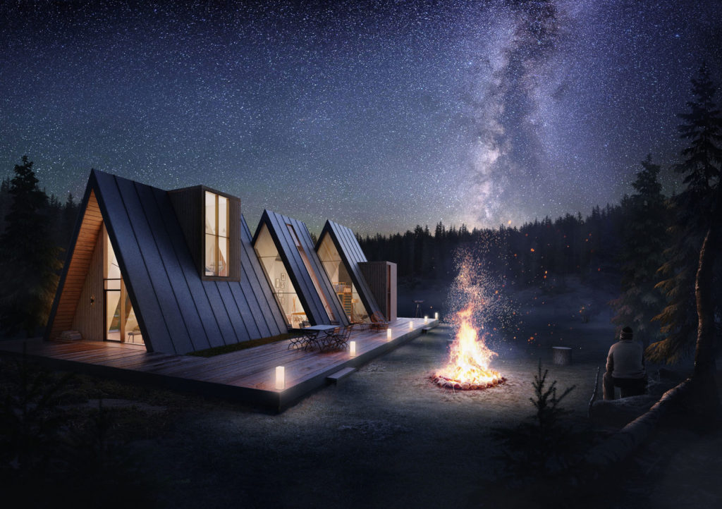 Cute A-frame Cabin Concept