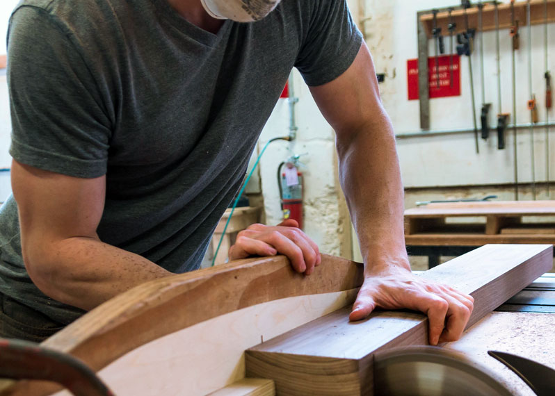 jeff cutting lumber