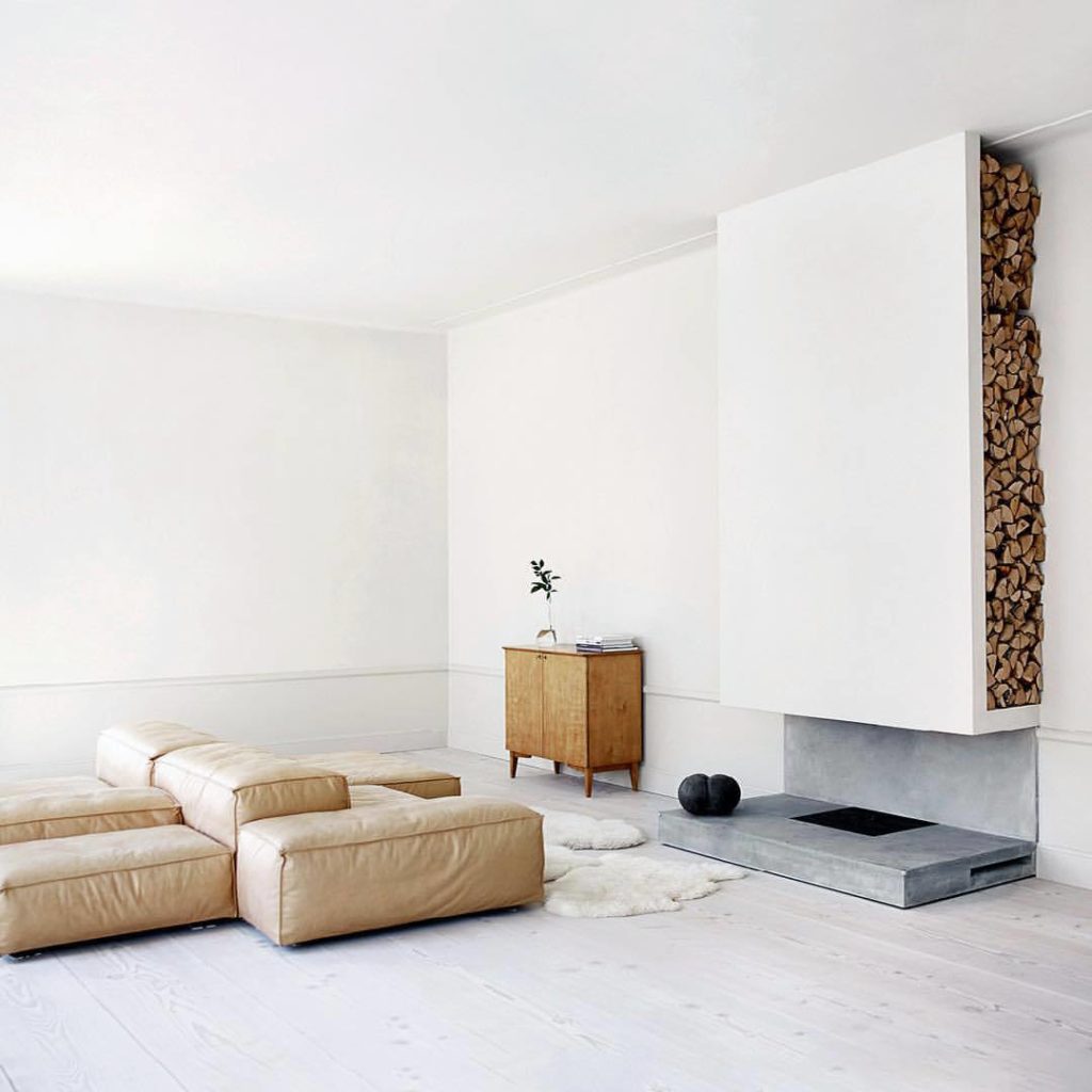 minimalist fireplace