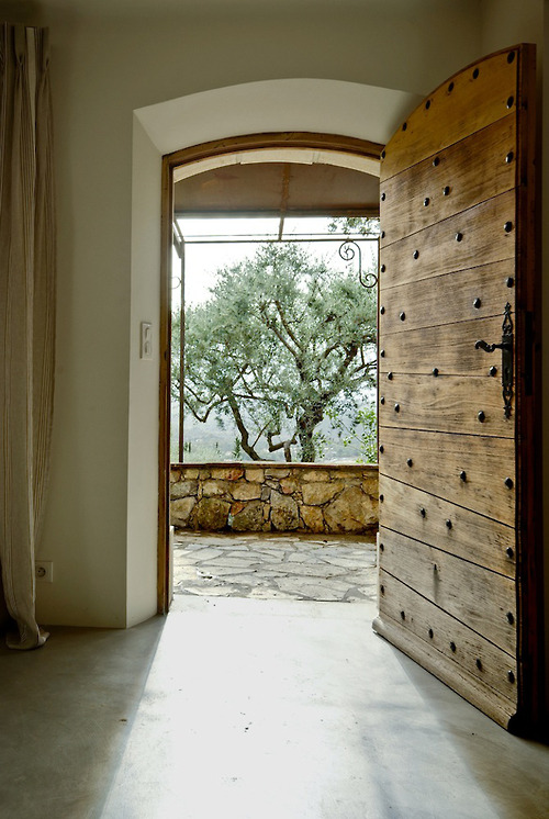 rustic solid farmhouse door