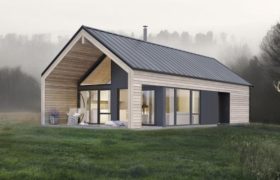 small contemporary cabin